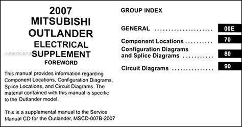 2007 mitsubishi outlander wiring diagram 
